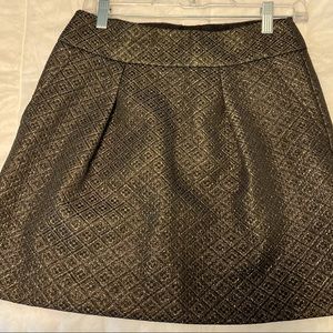 Loft Metallic Jacquard Skirt Sz 6P